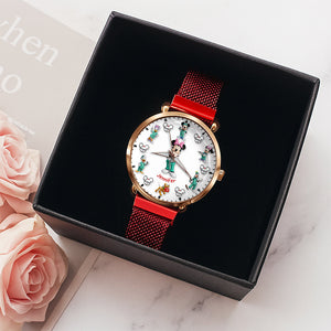 Cartoon Character Mesh Strap Quartz Watch – Personalized Gifts for Nurse 01naqn170725