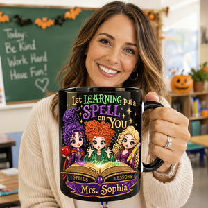Spooky Witch Spell Accent Mug - Personalized Halloween Gifts 04hudt270826