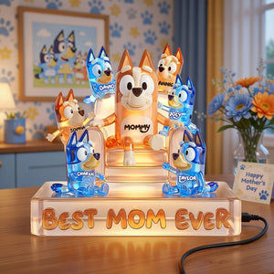 Sweet Mom & Her Little Ones Light Box - Personalized Gifts For Moms 01OHLU060426