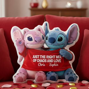 Playful Couple In Cute Shirt Shaped Pillow, Personalized Gifts For Couple 02qhlu111225