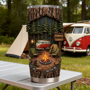 Campfire Adventure 20oz Tumbler - Personalized Gift For Camping Lovers 05KILU301225