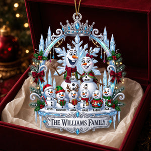Adorable Snowman Christmas Ornament - Personalized Gifts For Family 02HADT010926