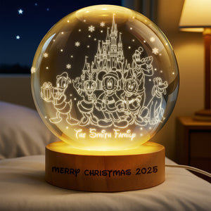Together Family Moments Crystal Ball Night Light - Personalized Gifts For Family 06HYLU201025
