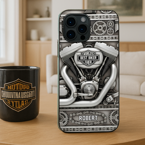 Personalized Gifts For Biker Phone Case, Motorcycle Engine 02QHPU180625