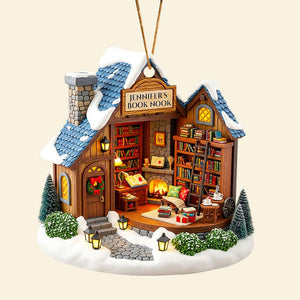 Book Nook Christmas Ornament Personalized Gifts For Book Lovers 01PGDT080825-Homacus