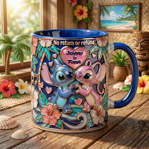 Tropical Island Couple Accent Mug - Personalized Gifts For Couples 01PALU150126