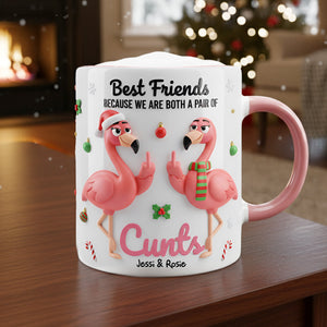 Flamingo Besties Accent Mug - Personalized Gifts For Besties 05NALU151125