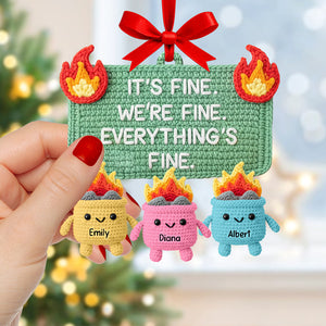 Funny Fire Meme Christmas Ornament - Personalized Gifts For Coworkers 03naqn190825 - Ornament - GoDuckee