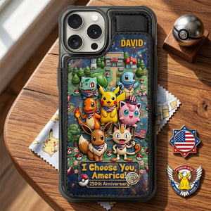 250th Anniversary Leather Flip Wallet Phone Case Personalized Patriotic Gifts 01TYTN010626