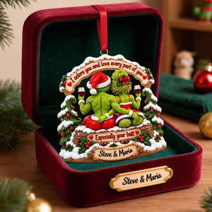 Playful Touch Couple Acrylic Ornament - Personalized Gift For Couples 05TOLU161026