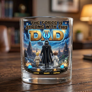 The Best Warrior Dad And Kids Drinking Glass - Personalized Gifts For Dads 01tytn220526