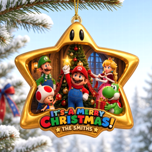 Retro Gaming Characters Acrylic Ornament - Personalized Gift For Christmas 02HAQN101026