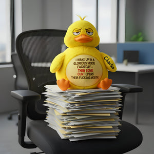 Grumpy Duck Shaped Pillow - Personalized Gifts For Officers 06TOLU151125