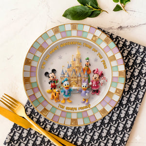 Magical Family Ceramic Round Plate -  Personalized Gift For Family 03PGLU101025