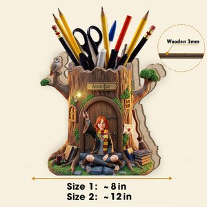 Fantasy World Wooden Pen Holder – Personalized Gifts for Fantasy Lovers 05toqn300725