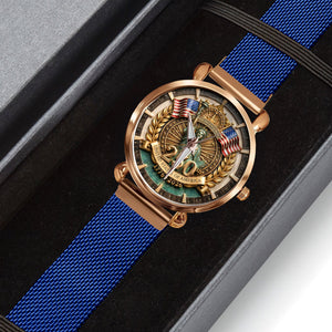 America 250th Anniversary Mesh Strap Quartz - Personalized Gifts 04paqn300126