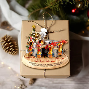 Office Chaos Chicken Ornament - Personalized Gift For Coworkers 03QHLU111125