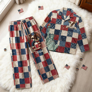 250th America Anniversary Alphabet Pajama Set - Personalized Gifts For Patriots 06palu280126