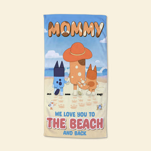 Personalized Gifts For Mom Beach Towel 02httn220424 Dog Mom On The Beach-Homacus