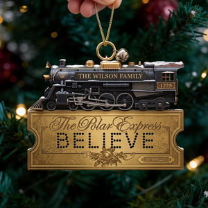 Vintage Steam Train Family Acrylic Ornament - Personalized Gifts For Family 08NADT231026