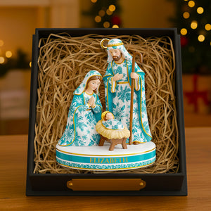 Toile de Jouy Nativity Christmas Ornament – Personalized Gifts for Believers 02PGDT021025