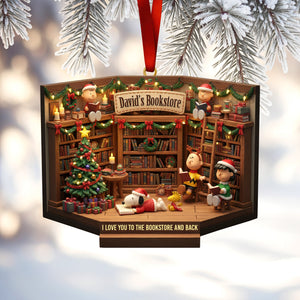 Bookstore Christmas Ornament - Personalized Gifts For Book Lovers 03kiqn301025