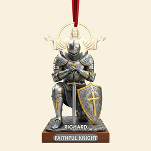 Faithful Knight Christmas Ornament– Personalized Gifts for Christian 04huqn120925
