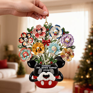 Beautiful Family Flower Vase Ornament - Personalized Gifts For Family 03qhtn100926