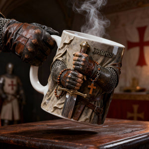 Faithful Templar Knight Coffee Mug, Personalized Gifts For Christians 05qhlu280126