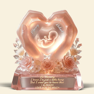Baby Bump Love Mother Acrylic Plaque - Personalized Gifts For Mothers 01paqn030326