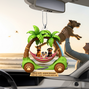 Furry Overlords Hammock Car Ornament - Personalized Gifts For Dog Lovers 04TGLU280725