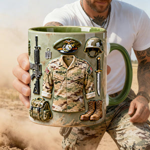 Honoring A True Hero Accent Mug - Personalized Gift For Veteran 04HYLU110226