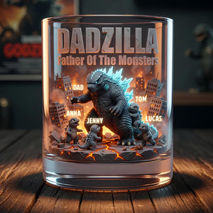 Our Roarsome Dad Round Glass - Personalized Gifts For Dad 02NADT290426