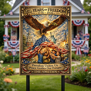 America 250th Anniversary Metal Sign - Personalized Gifts For Patriots 02tytn110326