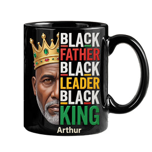 Black Father Black King Coffee Mug - Custom Photo Gifts For Dads 03HUQN050526