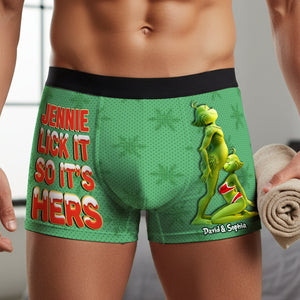 Naughty Couple Boxers, Personalized Christmas Gifts For Him 06ohlu171025