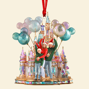 Festive Castle Christmas Ornament - Custom Photo Gifts For Family 02tgqn190825