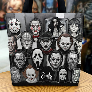 Horror Patches Tote Bag, Personalized Gifts For Horror Movie Fans 06qhqn080825