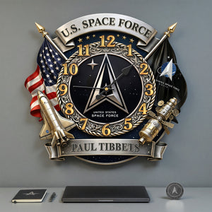 Veteran Wall Clock - Personalized Gifts For Military 1 Layer Acrylic Hanging Wall Clock HUVP030626-Homacus