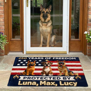 Brave Dogs Doormat - Celebrated America 250th Anniversary - Personalized Gifts For Dog Lovers 02naqn270326