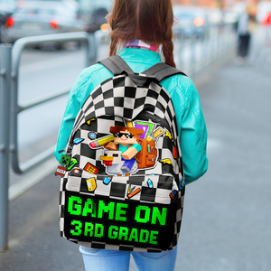Game On: Pixel Style Backpack - Personalized Gifts For Kids 01TGLU300725-Homacus