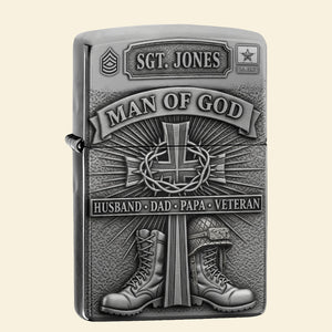 Veteran Man Of God Lighter, Personalized Gifts For Veteran 04qhtn120825