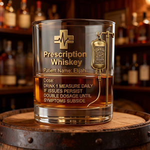 Fun Beverage Transfusion Round Glass - Personalized Gifts For Drinking Lover 05QHLU221225