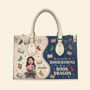 Book And Dragon Leather Bag - Personalized Gifts For Book Lovers 04naqn291225