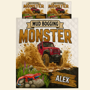 Mud Bogging Quilt Bedding Set Personalized Gifts For Off Road Lovers 03PADT140825
