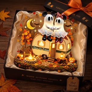 Halloween Camping Couple Acrylic Light Box - Personalized Gifts For Couple 01palu080826