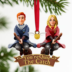 Flying Love Story Ornament - Personalized Gifts For Couples 04HULU131025