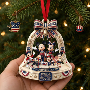 Proud Patriot Family Acrylic Ornament - Personalized Christmas Gift For Family 08tolu310826