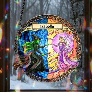 Light x Shadow Witch Suncatcher  - Personalized Gifts For Witch Lovers 05HYLU080825
