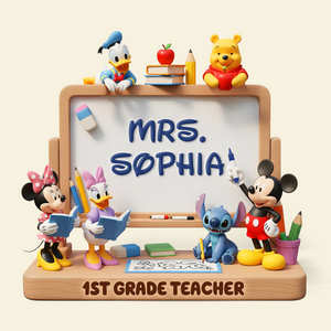 Teacher Desk Acrylic Plaque - Personalized Gifts For Teacher 02NAPU270625